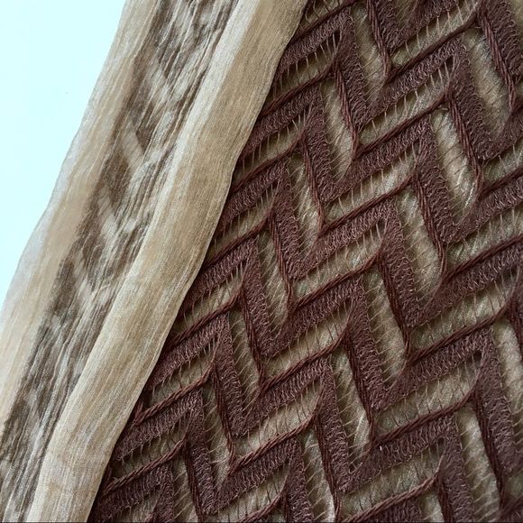 Herringbone Lace & Sheer Polyester Infinity Scarf - Picture 5 of 6